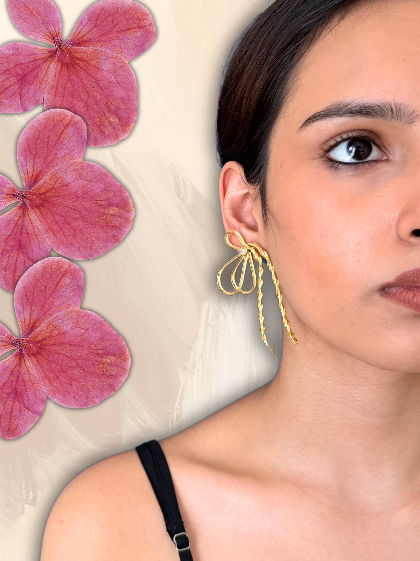 Golden Bow Earrings