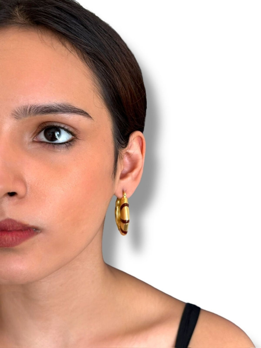 Golden Eclipse Hoops