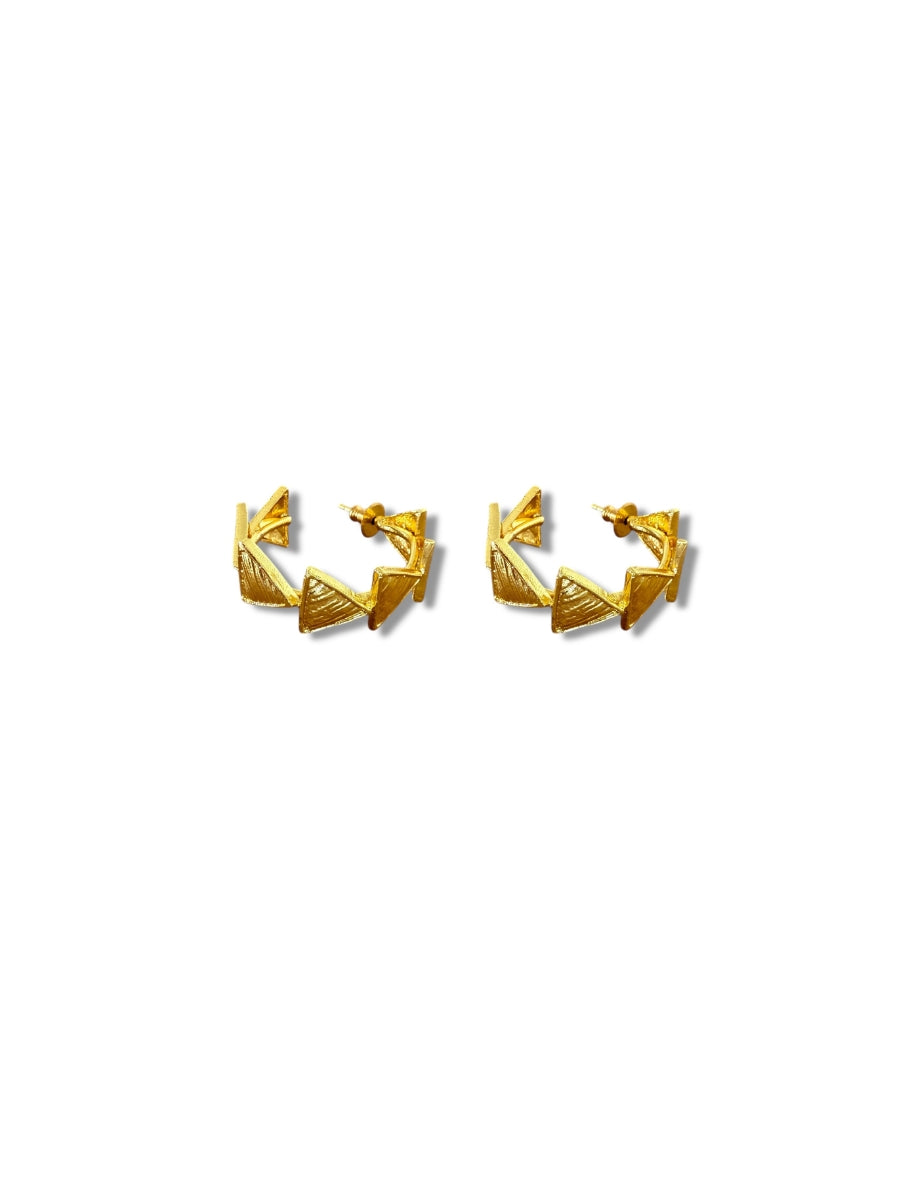 Triangle Hoops-Gold