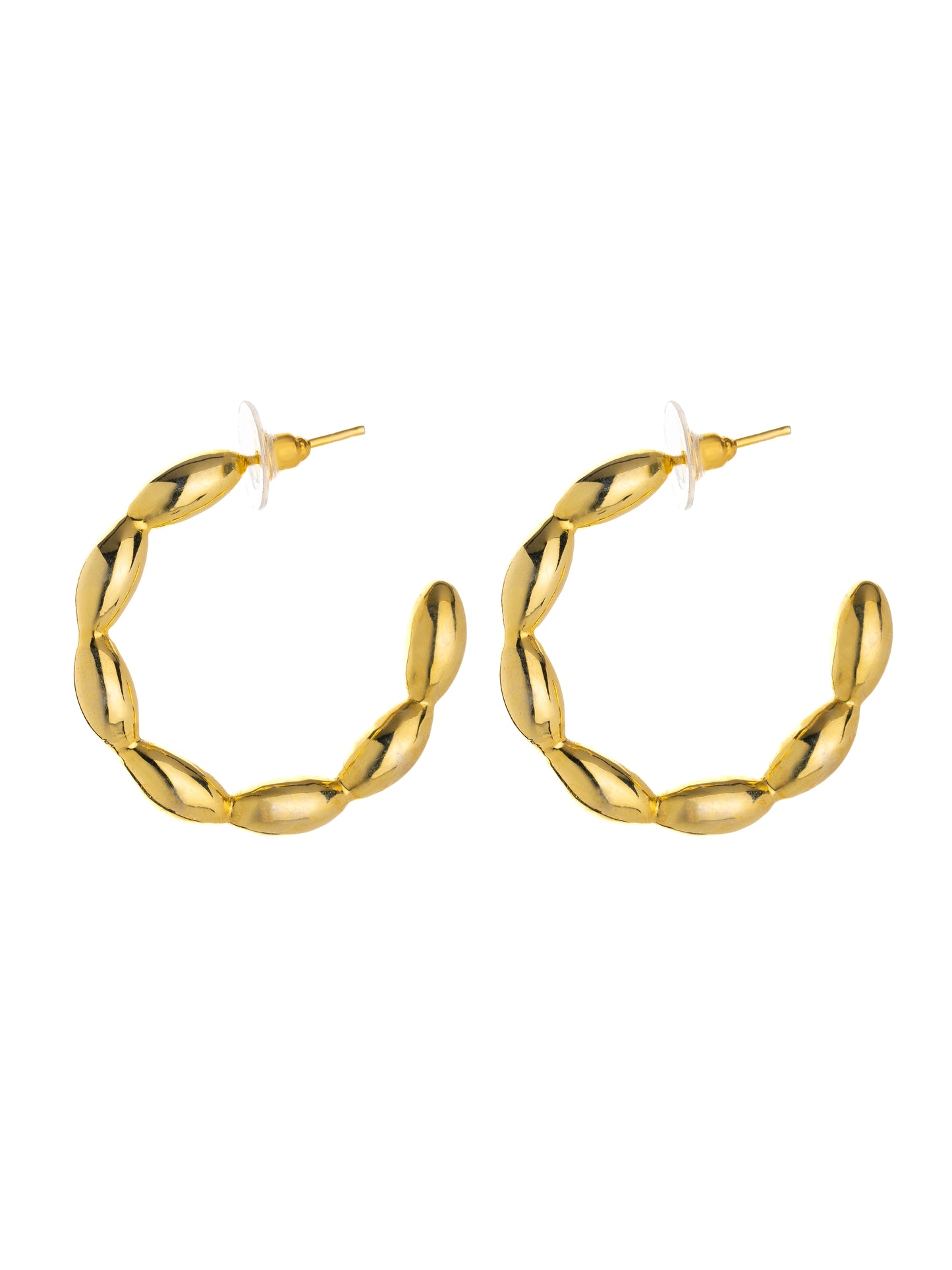 Golden Bubble Hoops