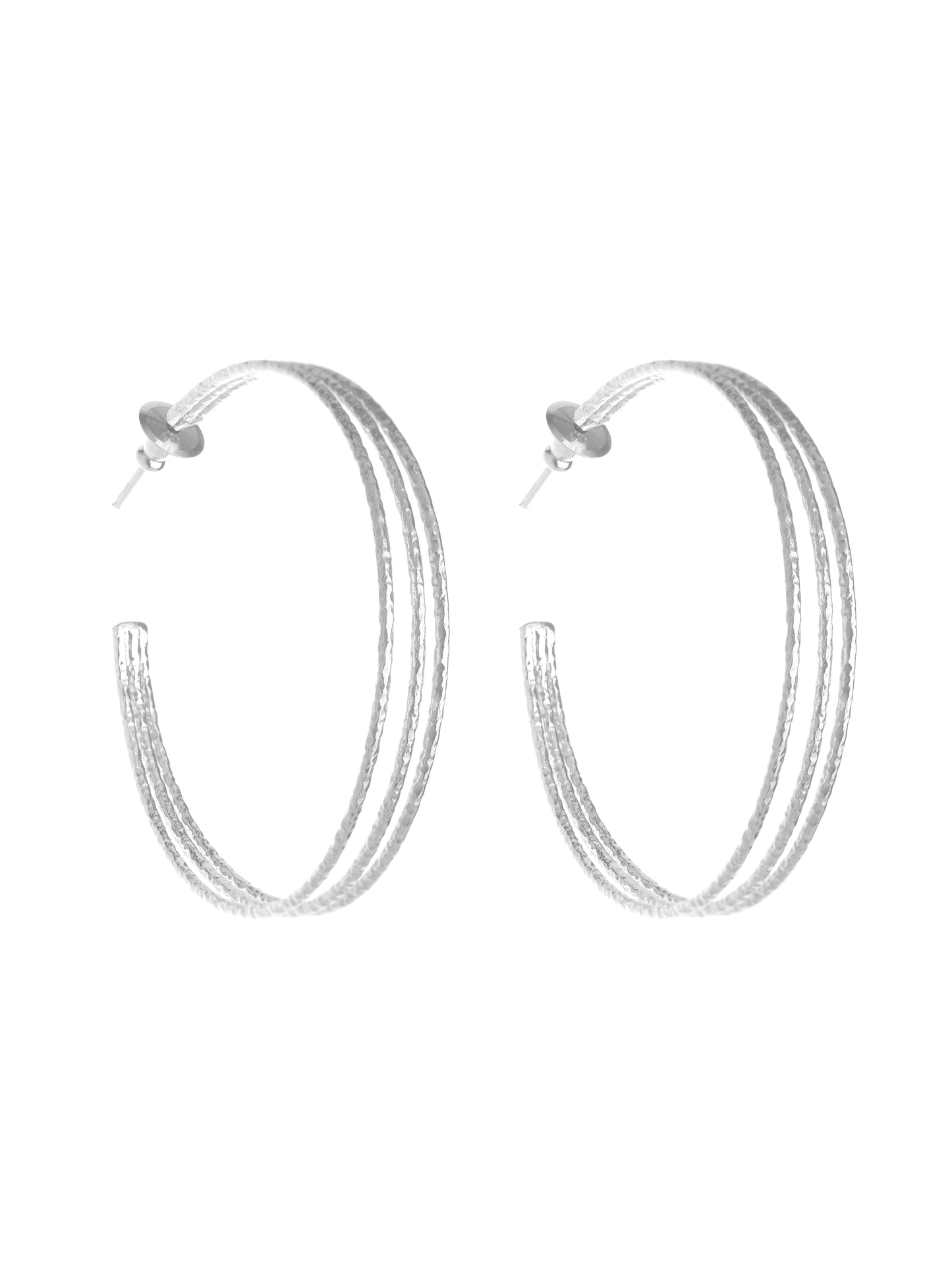3D Hoops-Silver