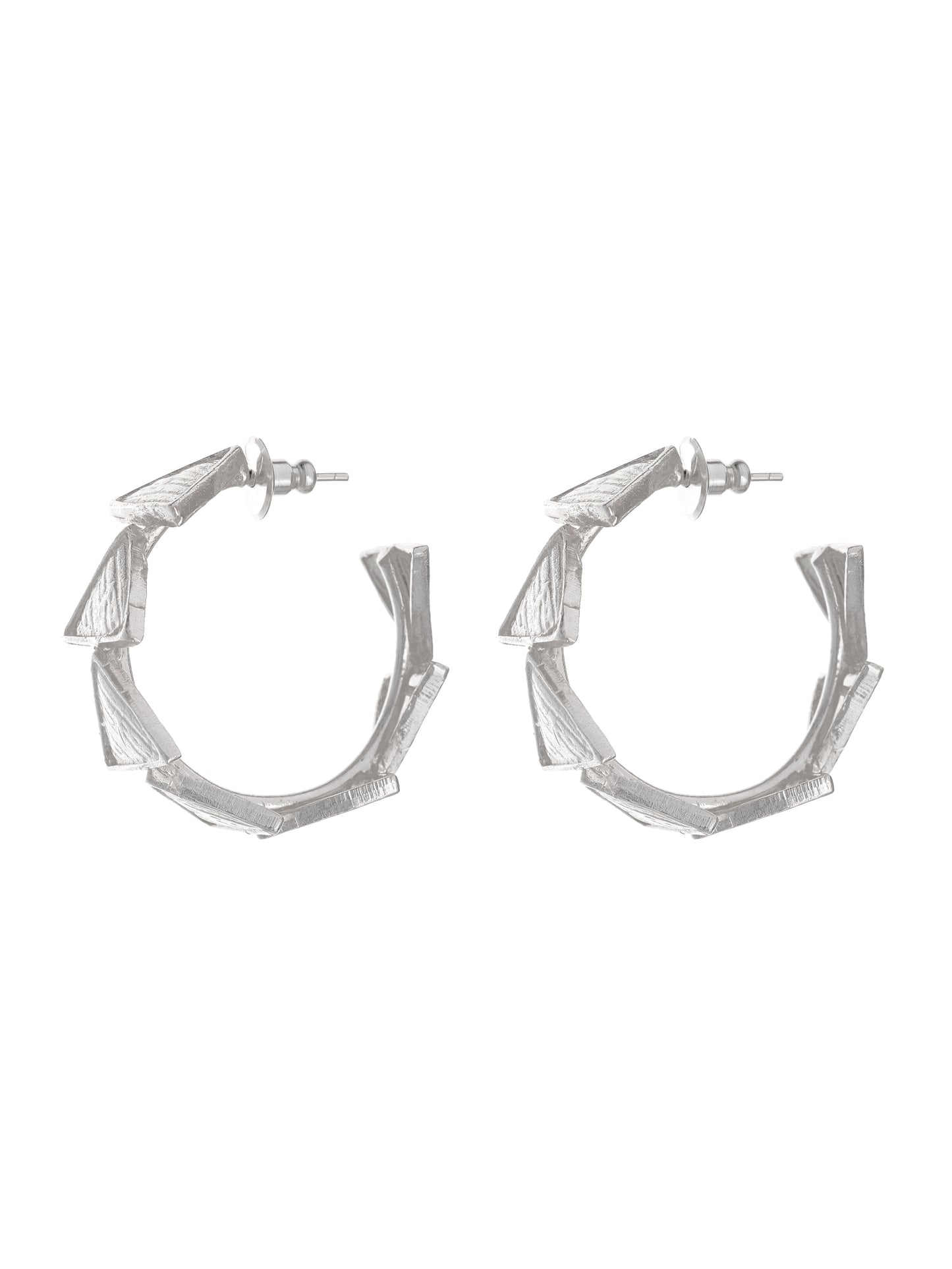 Triangle Hoops-Silver