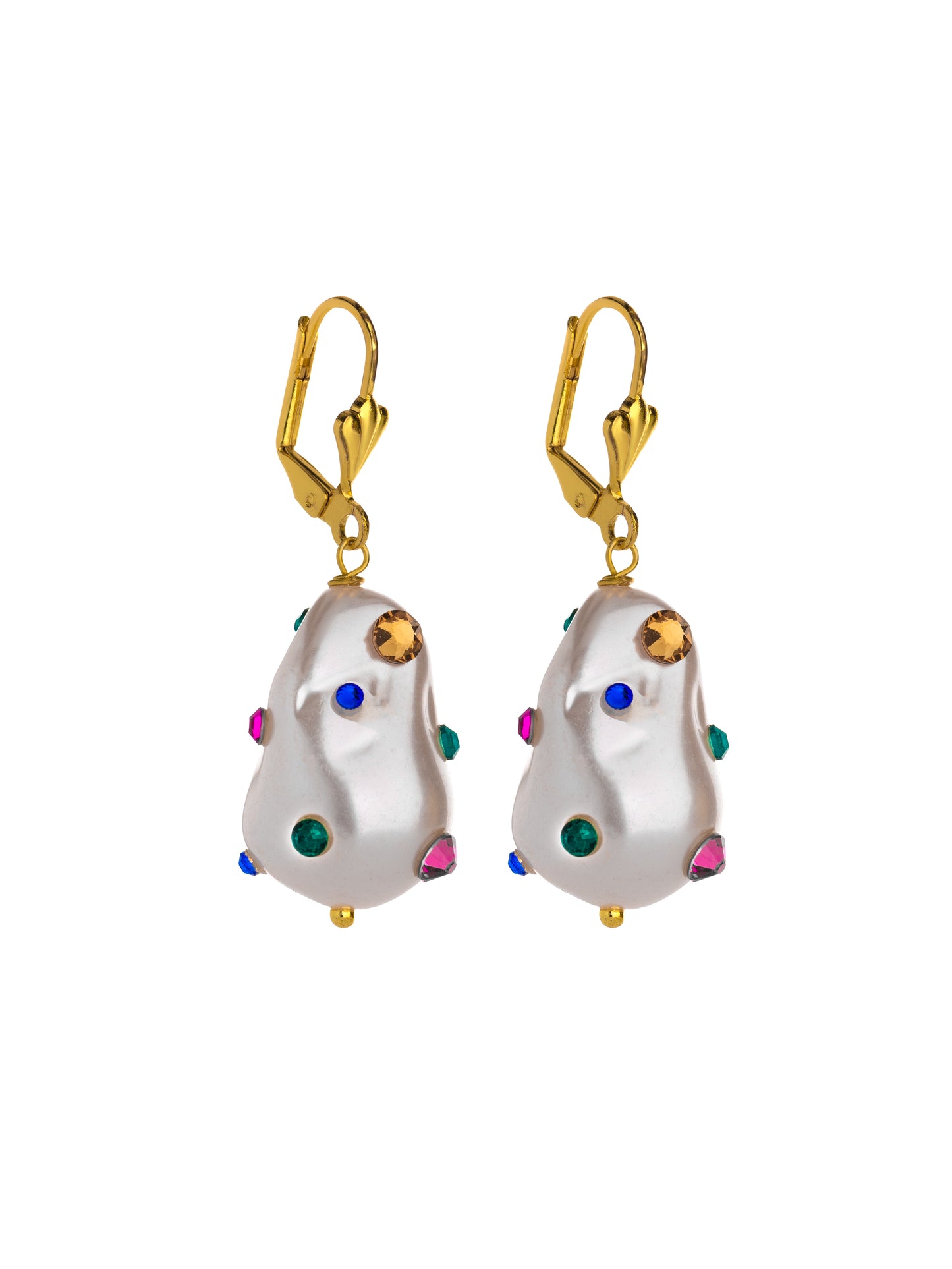 Baroque Pearl Rhinestone Earrings