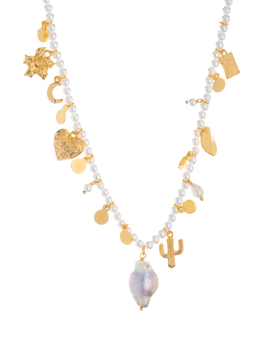 Charmed Pearl Choker Necklace