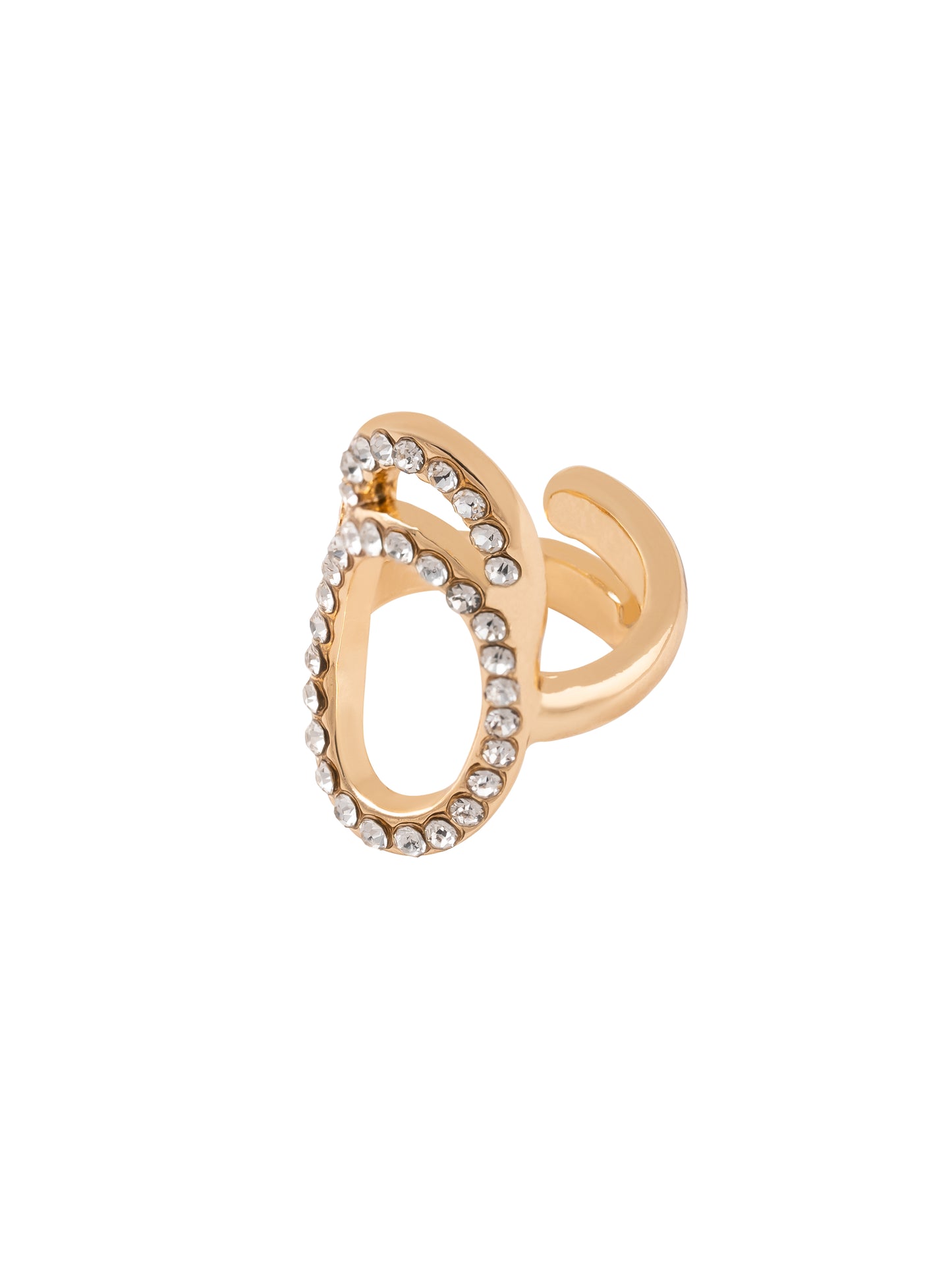 Interlocked oval nail ring