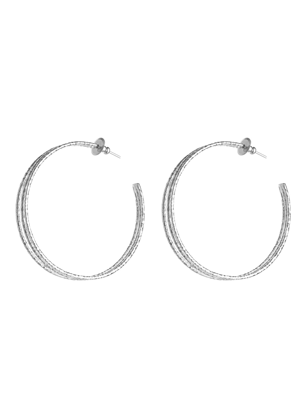 3D Hoops-Silver