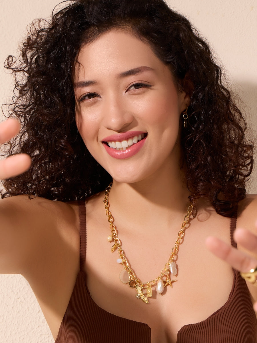 Lustre Charm Baroque Necklace