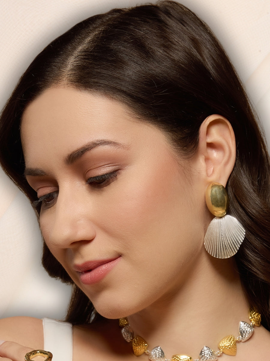 Beach Dual Tone Earrings