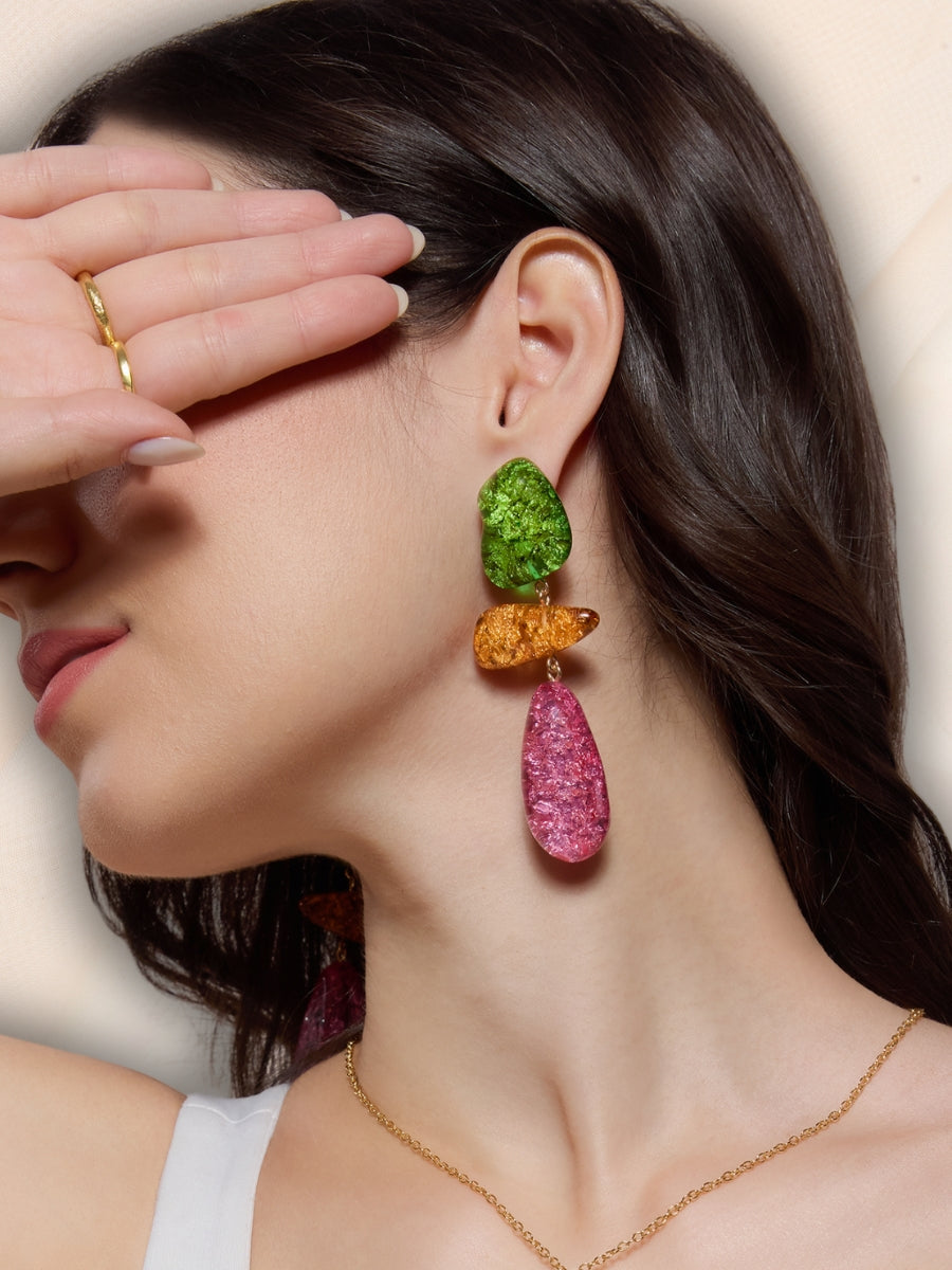Colour Popping Resin Earrings