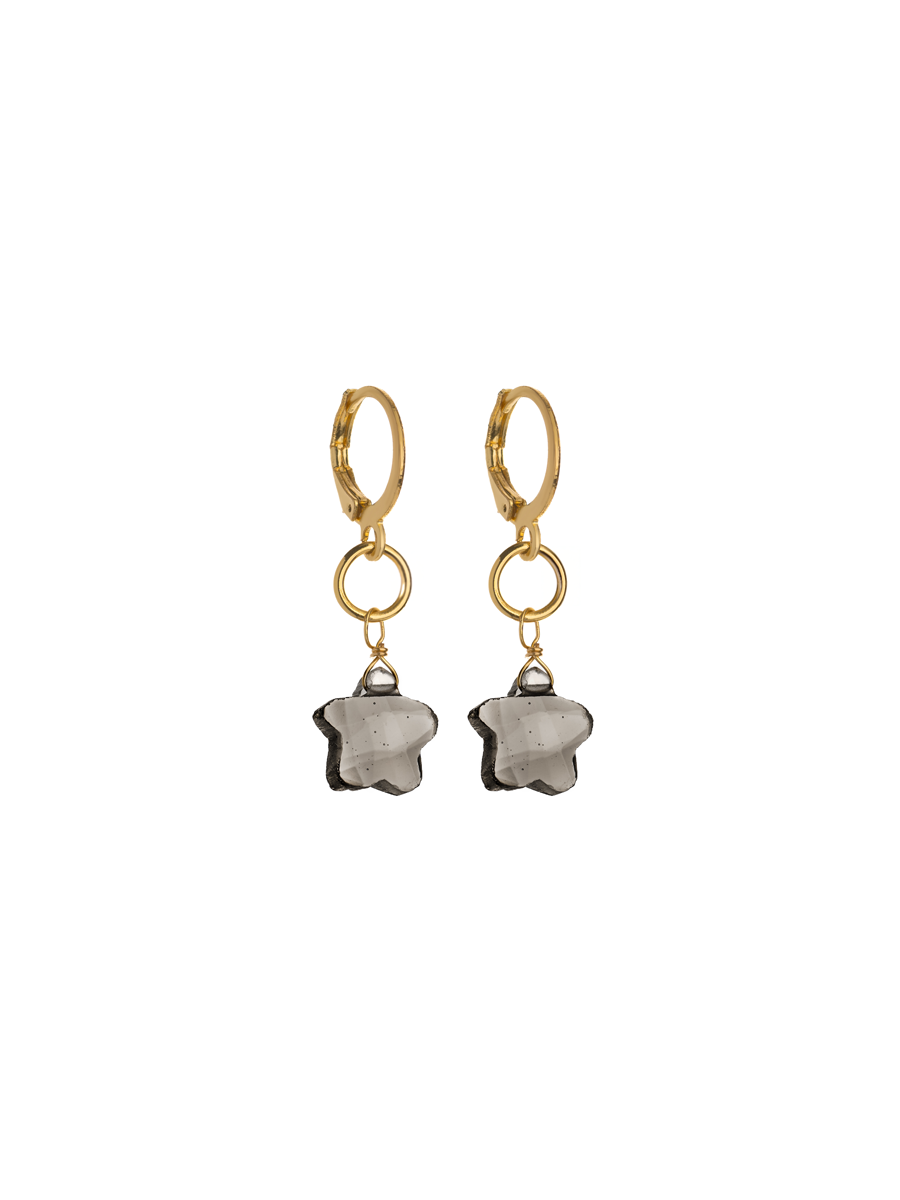 Onyx Star Drop Earrings