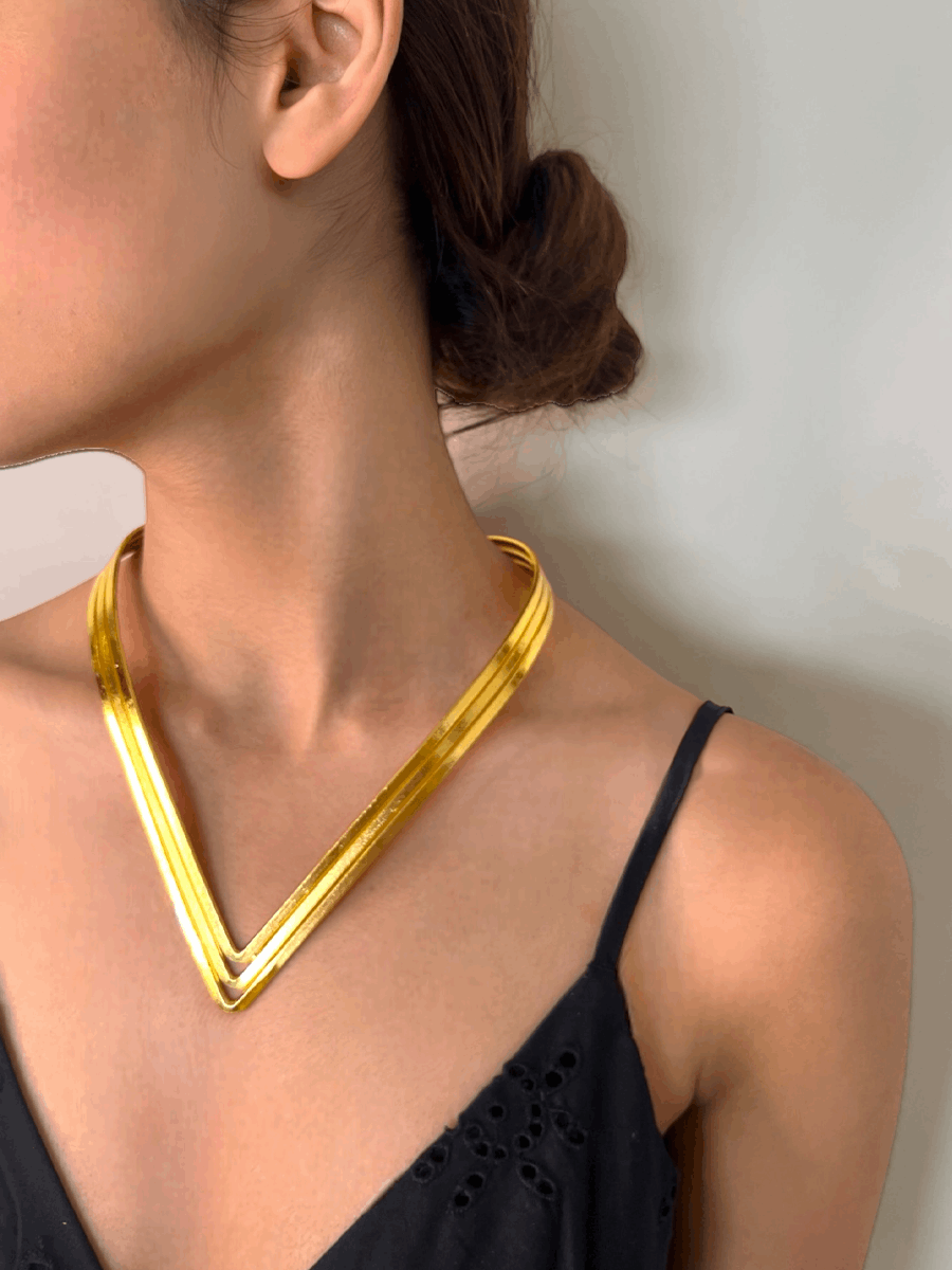 Statement Collar Neck Piece- Gold