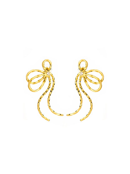 Golden Bow Earrings