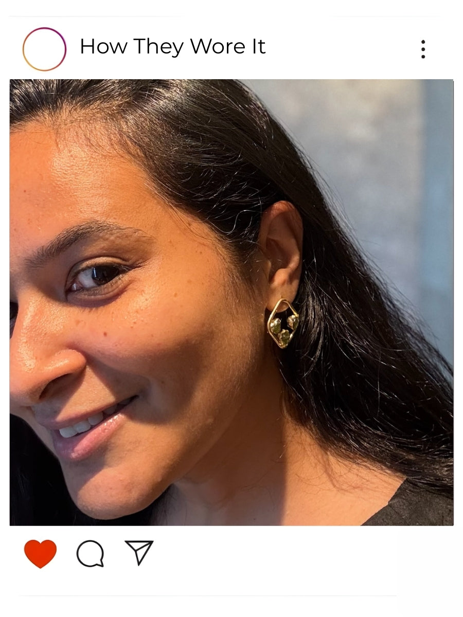 Sage Square Earrings