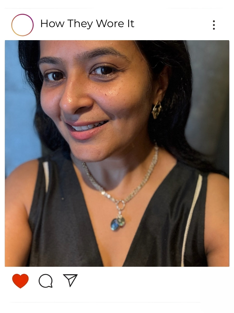 Labradorite Charm Necklace 