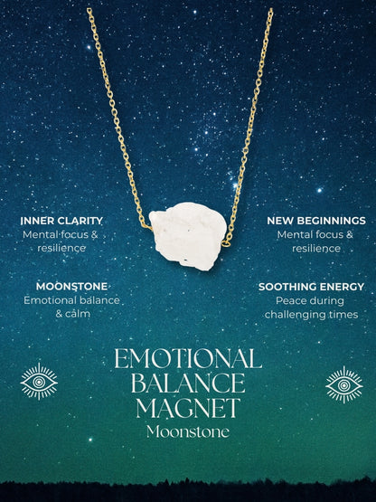 Emotional Balance Magnet - Raw Moonstone