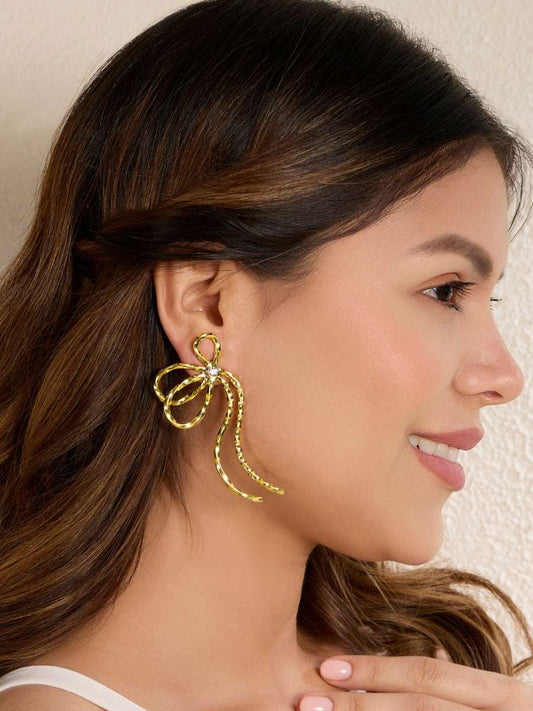 Golden Bow Earrings