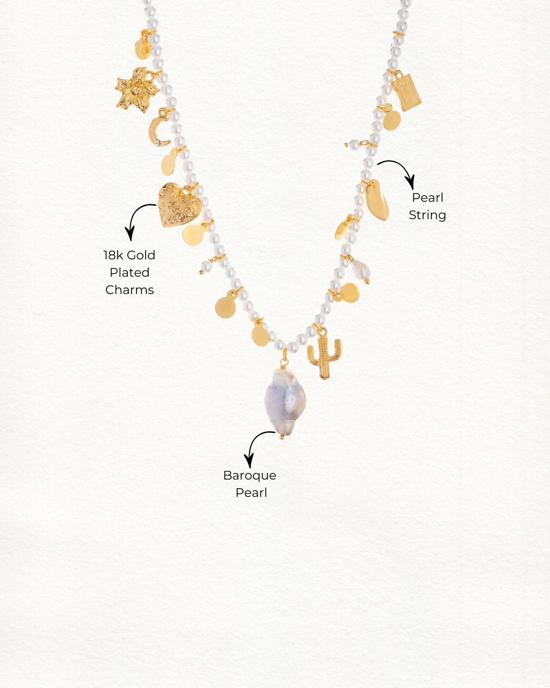 Charmed Pearl Choker Necklace 