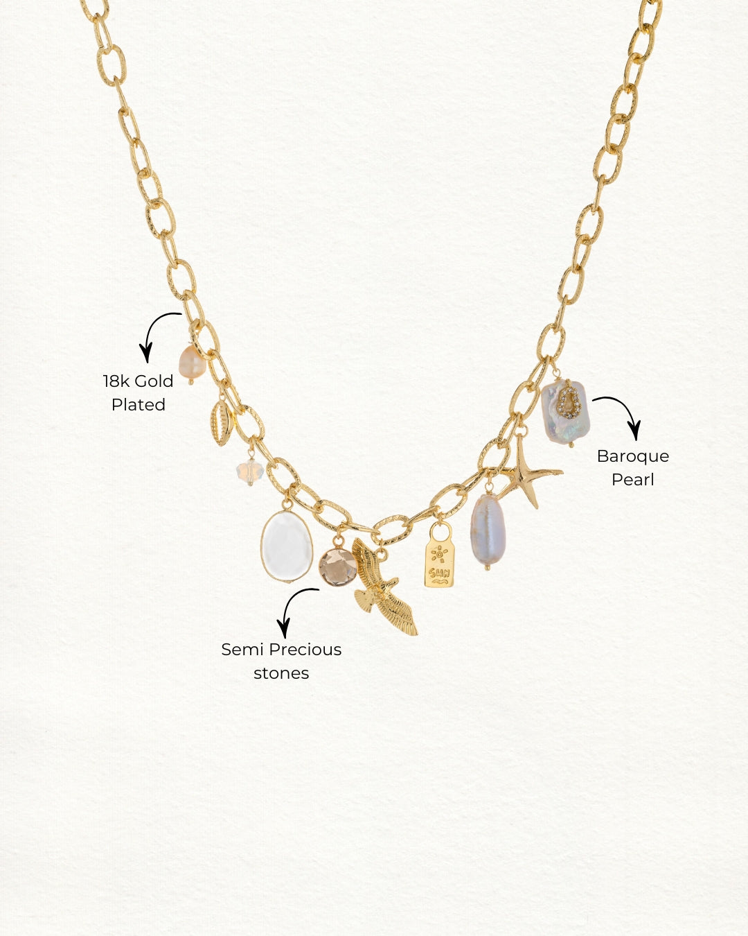 Lustre Charm Necklace 