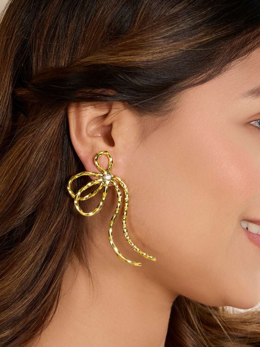 Golden Bow Earrings