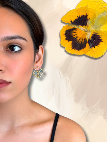 Jade Square Earrings