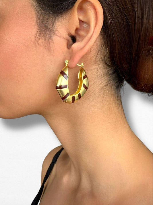 Golden Eclipse Hoops