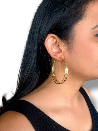 3D Hoops- Gold