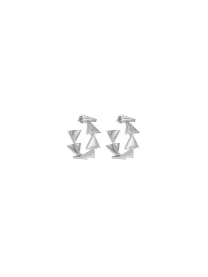 Triangle Hoops- Silver