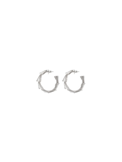 Triangle Hoops- Silver
