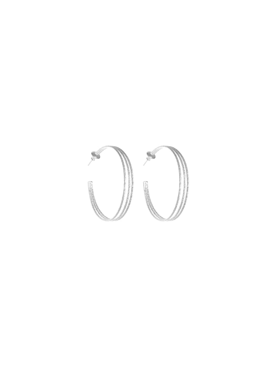 3D Hoops - Silver