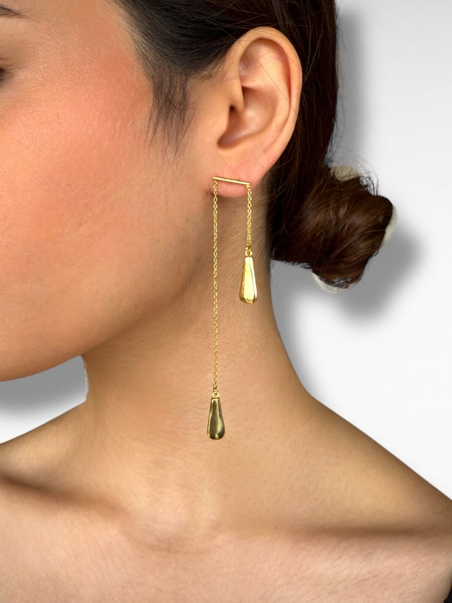 Golden Raindrop Earrings