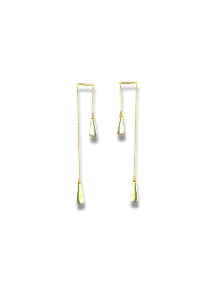 Chain & Raindrop Earrings