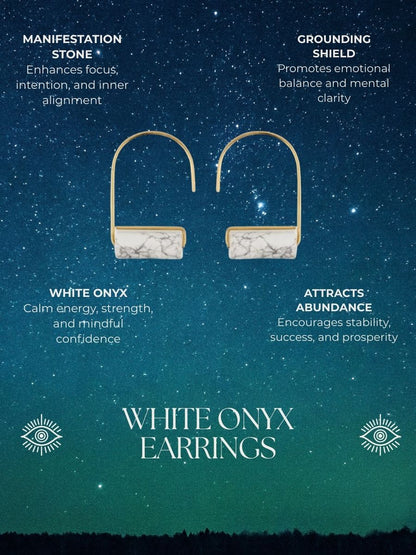 Emotionally Balancing: White Onyx Earrings