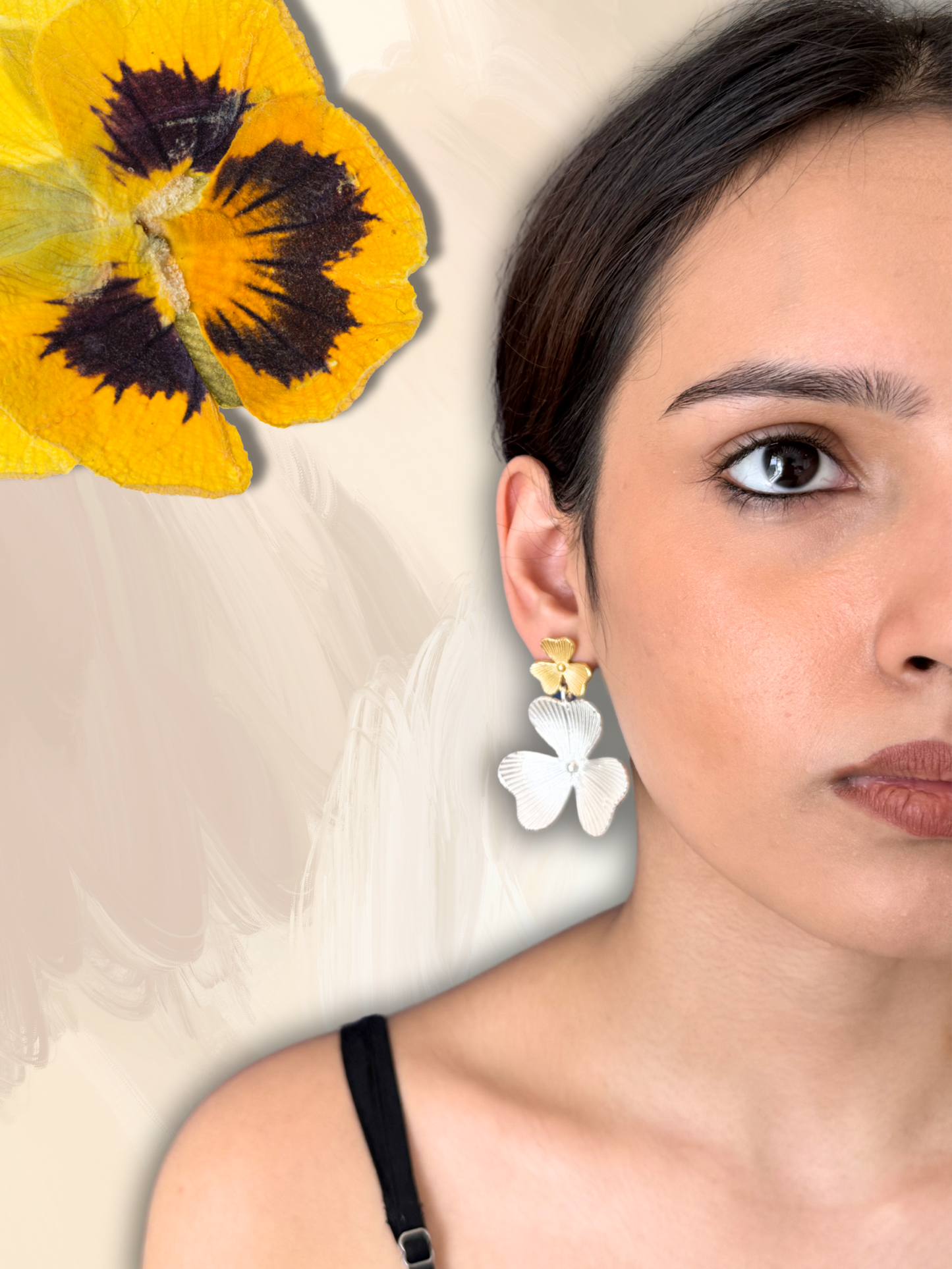 Floralis Dual Tone Earrings