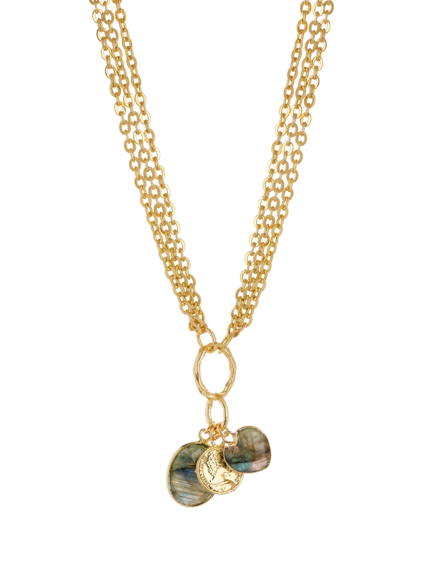 Labradorite Charm Necklace 