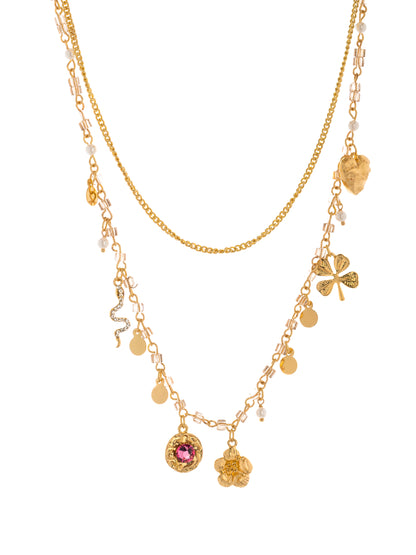 Clover, Serpentine Charm Necklace