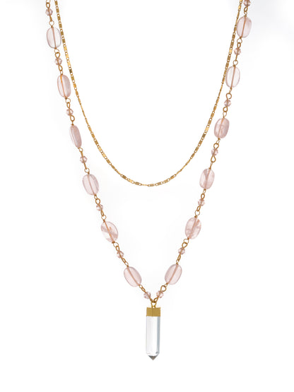 Rose Crystal Necklace