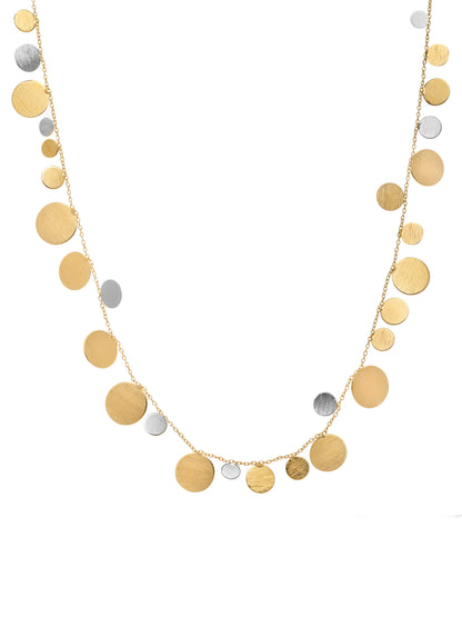 Dual Tone Coin Necklace