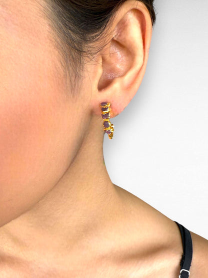 Amethyst Eclipse Earrings