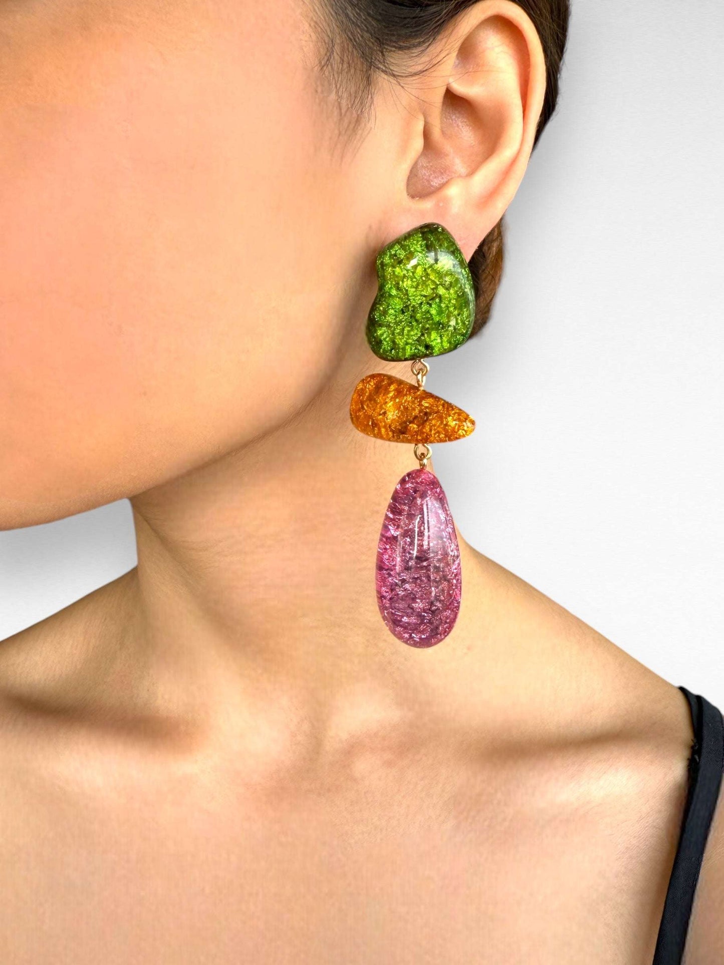 Colour-Pop Resin Earrings
