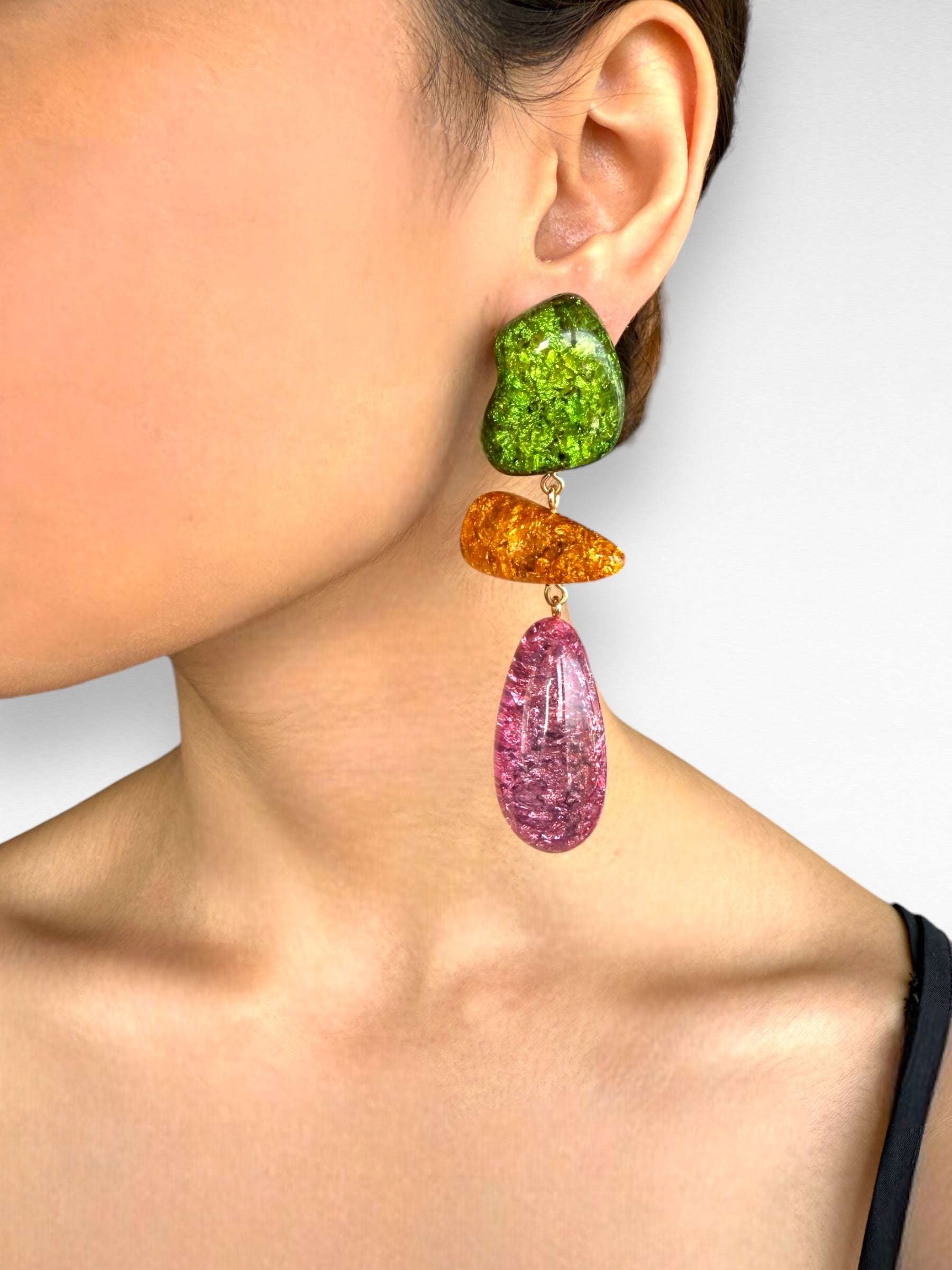 Colour-Pop Resin Earrings