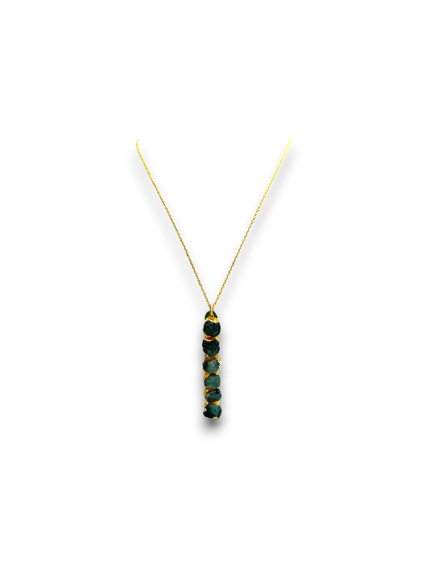 Raw Emerald Necklace