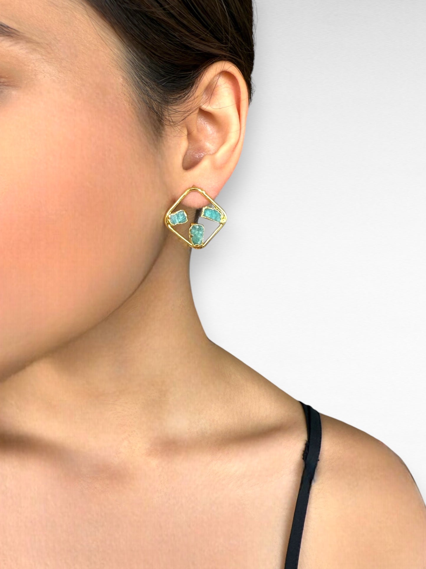 Aqua Square Serene Earrings