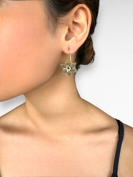 Charcoal Starburst Earrings