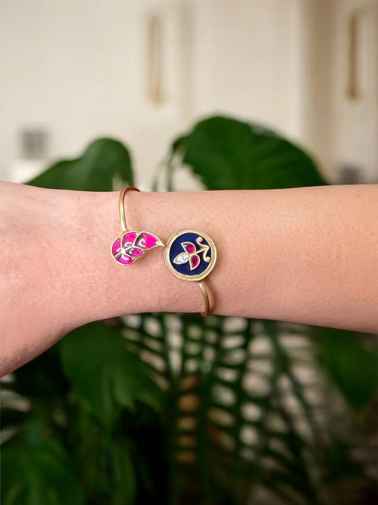 Jadau Lotus Bangle