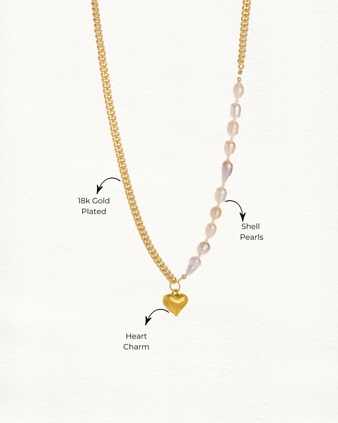 Pearl Heart Necklace 