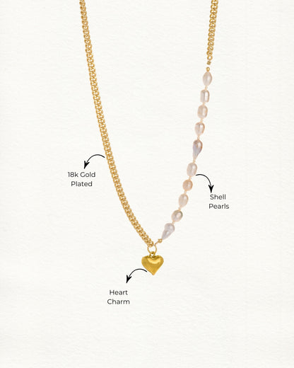 Pearl Heart Necklace 