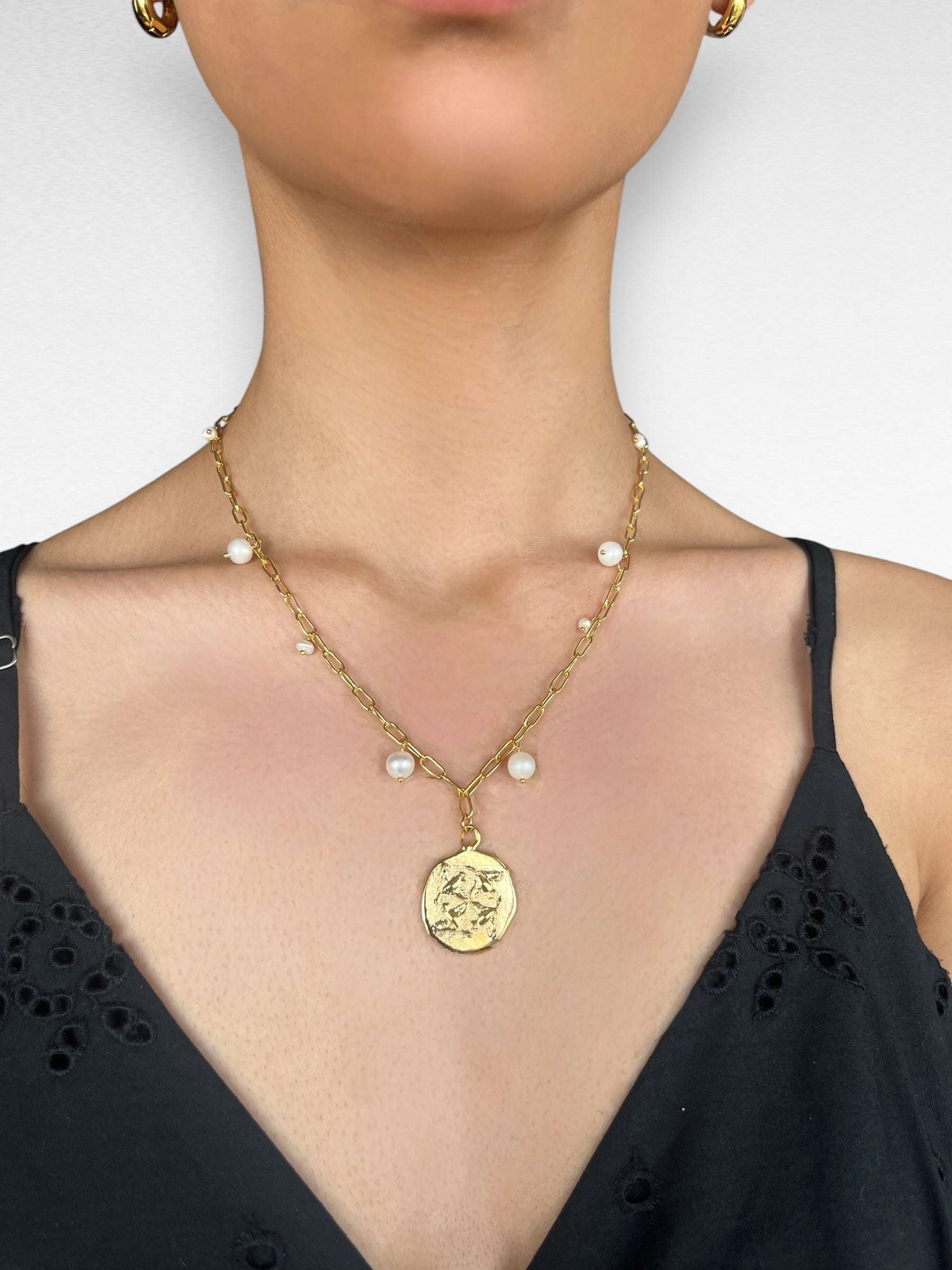 Pearl Charm Necklace 