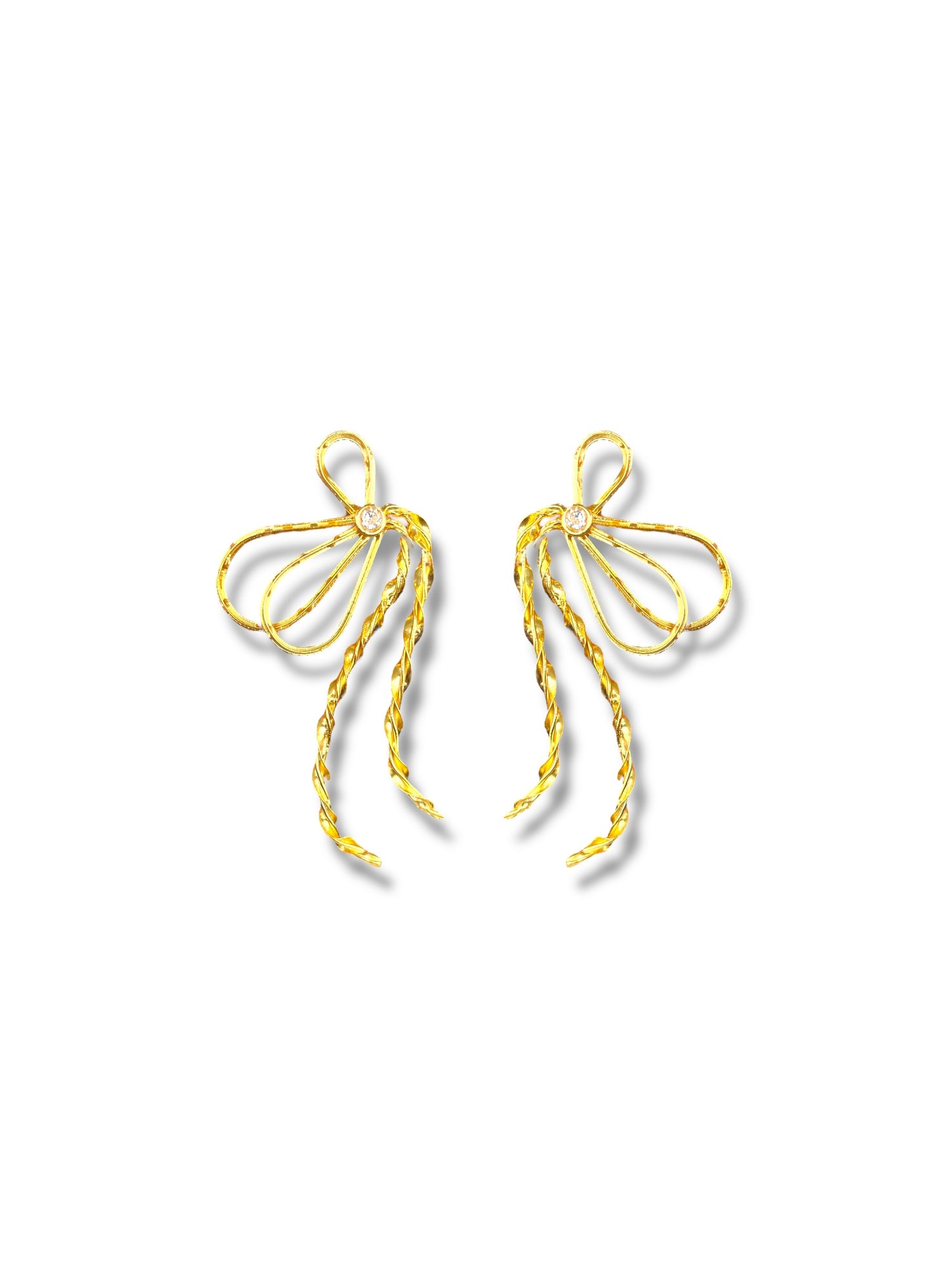 Golden Bow Earrings