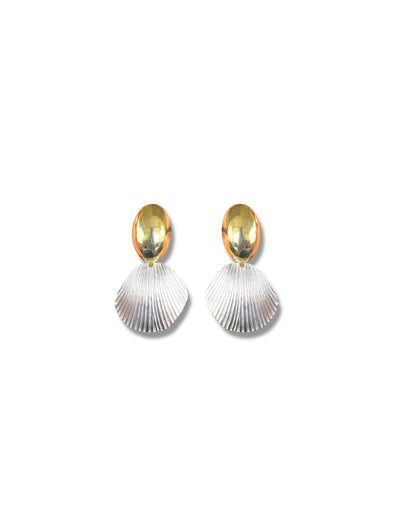 Shell Two Tone Earrings