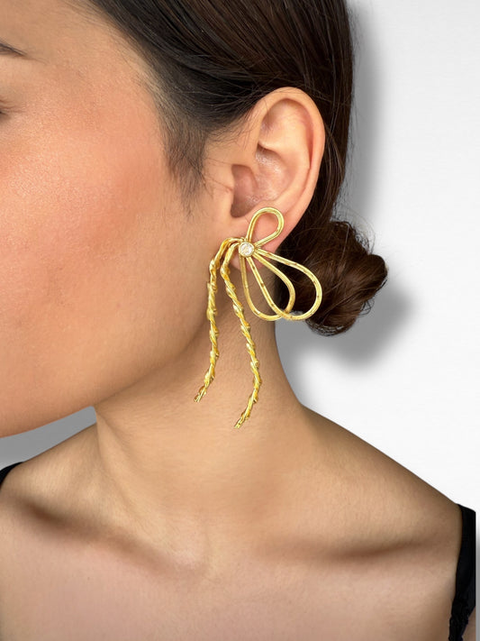 Golden Bow Earrings